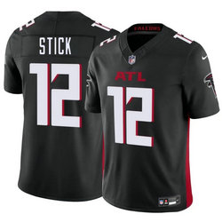 Nike Atlanta Falcons #12 Easton Stick Black Stitched Jersey