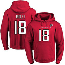 Nike Atlanta Falcons #18 Calvin Ridley Red Name & Number Pullover Hoodie