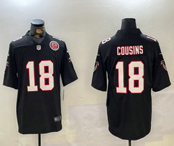Nike Atlanta Falcons #18 Kirk Cousins Black New Team Patch Vapor Untouchable NFL Jersey