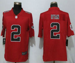 Nike Atlanta Falcons #2 Matt Ryan Red Color Rush Limited Authentic Stitched NFL Jersey