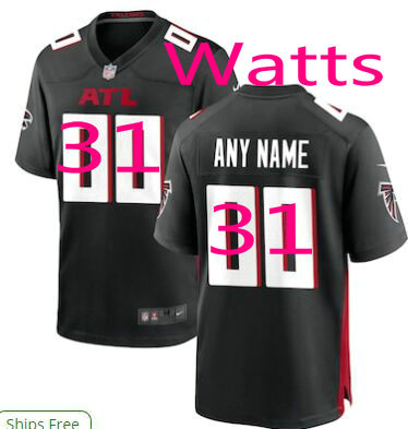 Nike Atlanta Falcons #31 Xavier Watts Black Authentic Stitched NFL Jersey.jpg