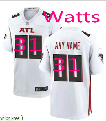 Nike Atlanta Falcons #31 Xavier Watts White Authentic Stitched NFL Jersey.jpg