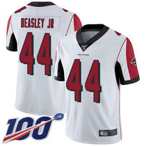Nike Atlanta Falcons #44 Vic Beasley Jr With 100th Season Patch White Vapor Untouchable Authentic stitched NFL jersey