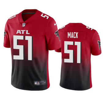 Nike Atlanta Falcons #51 Alex Mack Red Authentic Stitched NFL Jersey