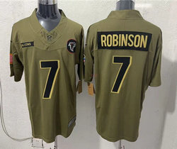 Nike Atlanta Falcons #7 Bijan Robinson Olive 2025 Salute To Service Stitched Football Jersey.webp
