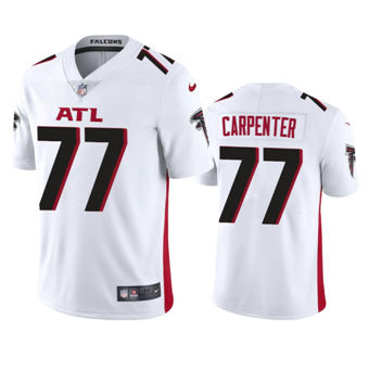 Nike Atlanta Falcons #77 James Carpenter White Authentic Stitched NFL Jersey