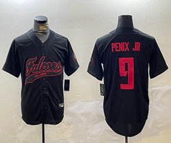 Nike Atlanta Falcons #9 Michael Penix Jr Black Joint Authentic Stitched baseball jersey
