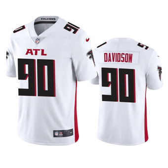 Nike Atlanta Falcons #90 Marlon Davidson White Authentic Stitched NFL Jersey
