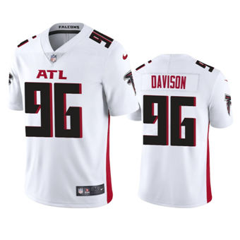 Nike Atlanta Falcons #96 Tyeler Davison White Authentic Stitched NFL Jersey