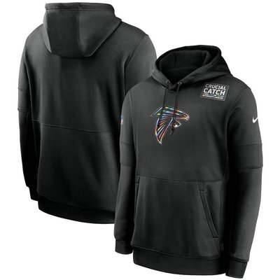 Nike Atlanta Falcons Black Crucial Catch Sideline Performance Pullover Hoodie
