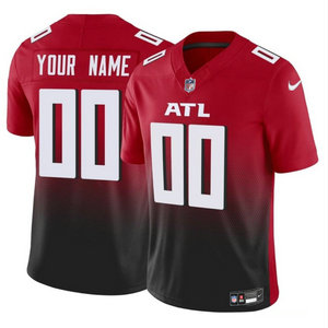 Nike Atlanta Falcons Custom Red Black 2023 F.U.S.E Authentic Stitched NFL Jersey