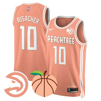 Nike Atlanta Hawks #10 Zaccharie Risacher Peachtree City Edition Jersey