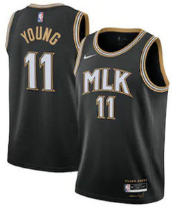 Nike Atlanta Hawks #11 Trae Young Black 20-21 City Authentic Stitched NBA Jersey