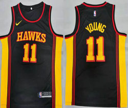 Nike Atlanta Hawks #11 Trae Young Black Authentic Stitched NBA Jersey