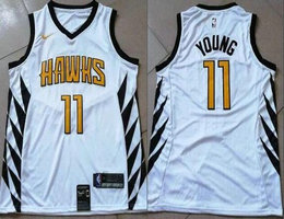 Nike Atlanta Hawks #11 Trae Young White City Authentic Stitched NBA jersey