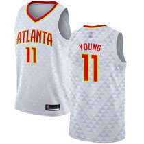 Nike Atlanta Hawks #11 Trae Young White Game Authentic Stitched NBA jersey