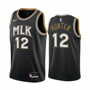 Nike Atlanta Hawks #12 De'Andre Hunter Black 2020-21 City Authentic Stitched NBA Jersey