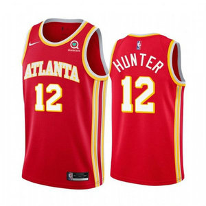 Nike Atlanta Hawks #12 De'Andre Hunter Red Authentic Stitched NBA Jersey
