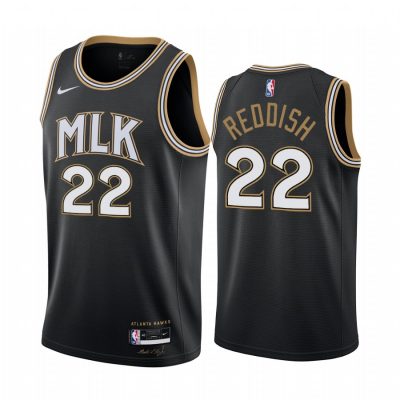 Nike Atlanta Hawks #22 Cam Reddish Black 20-21 City Authentic Stitched NBA Jersey