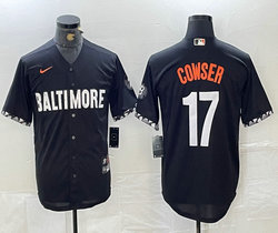 Nike Baltimore Orioles #17 Colton Cowser Black 2024 City Authentic Stitched MLB Jersey