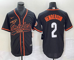 Nike Baltimore Orioles #2 Gunnar Henderson Black Joint Authentic Stitched MLB Jersey