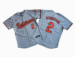 Nike Baltimore Orioles #2 Gunnar Henderson Gray Limited Authentic Stitched MLB Jersey