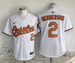 Nike Baltimore Orioles #2 Gunnar Henderson White Authentic Stitched MLB jersey