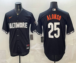 Nike Baltimore Orioles #25 Pete Alonso Black 2024 City Authentic Stitched MLB Jersey