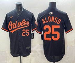 Nike Baltimore Orioles #25 Pete Alonso Black Authentic Stitched MLB jersey