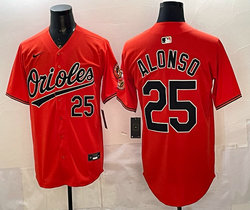 Nike Baltimore Orioles #25 Pete Alonso Orange Authentic Stitched MLB jersey