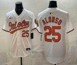 Nike Baltimore Orioles #25 Pete Alonso White Authentic Stitched MLB jersey