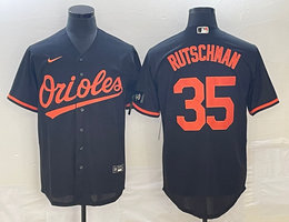 Nike Baltimore Orioles #35 Adley Rutschman Black Game Authentic Stitched MLB Jersey