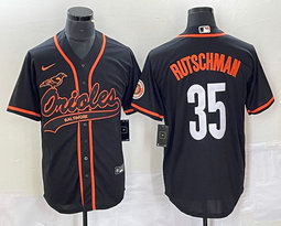 Nike Baltimore Orioles #35 Adley Rutschman Black Joint Authentic Stitched MLB Jersey