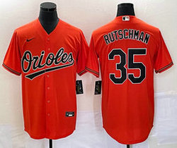 Nike Baltimore Orioles #35 Adley Rutschman Orange Game Authentic Stitched MLB jersey