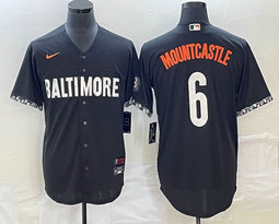 Nike Baltimore Orioles #6 Ryan Mountcastle Black 2023 City Game Authentic Stitched MLB Jersey