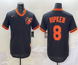 Nike Baltimore Orioles #8 Cal Ripken Black Pullover Authentic stitched MLB jersey