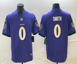 Nike Baltimore Ravens #0 Roquan Smith Purple Vapor Untouchable Authentic Stitched NFL Jersey
