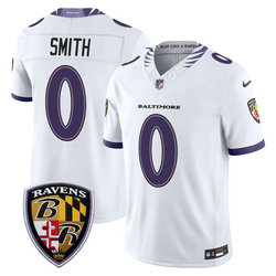 Nike Baltimore Ravens #0 Roquan Smith White 2026 Authentic Stitched NFL Jersey