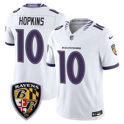Nike Baltimore Ravens #10 Deandre Hopkins White 2026 Authentic Stitched NFL Jersey