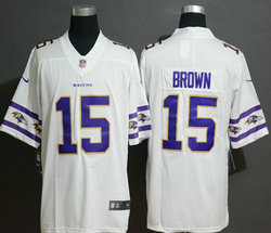 Nike Baltimore Ravens #15 Marquise Brown Team Logos Fashion Vapor Untouchable Authentic Stitched NFL jersey