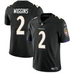 Nike Baltimore Ravens #2 Nate Wiggins Black 2024 Draft Vapor Untouchable Football Jersey