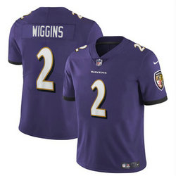 Nike Baltimore Ravens #2 Nate Wiggins Purple 2024 Draft Vapor Untouchable Football Jersey