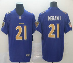 Nike Baltimore Ravens #21 Mark Ingram II Purple Rush Limited Authentic Stitched NFL Jersey