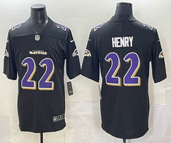Nike Baltimore Ravens #22 Derrick Henry Black Fashion Authentic Stitched NFL Jersey
