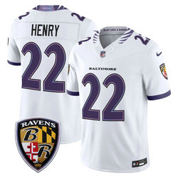 Nike Baltimore Ravens #22 Derrick Henry White 2026 Authentic Stitched NFL Jersey