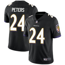Nike Baltimore Ravens #24 Marcus Peters Black Vapor Untouchable Limited Authentic Stitched NFL Jersey