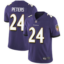 Nike Baltimore Ravens #24 Marcus Peters Purple Vapor Untouchable Limited Authentic Stitched NFL Jersey