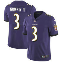 Nike Baltimore Ravens #3 Robert Griffin III Purple Vapor Untouchable Limited Authentic Stitched NFL Jersey