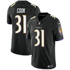 Nike Baltimore Ravens #31 Dalvin Cook Black Vapor Untouchable Authentic Stitched NFL Jersey