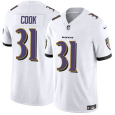 Nike Baltimore Ravens #31 Dalvin Cook White 2024 F.U.S.E Authentic Stitched NFL Jersey